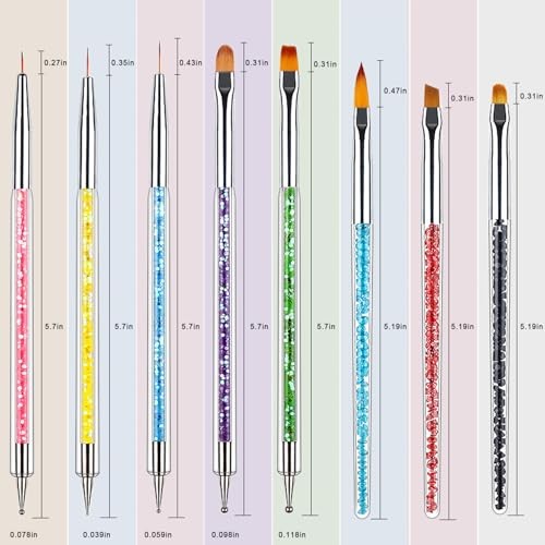 50Pcs Nail Art Palette Paper with 5 Nail Brushes – Disposable Gel Nail Kit1