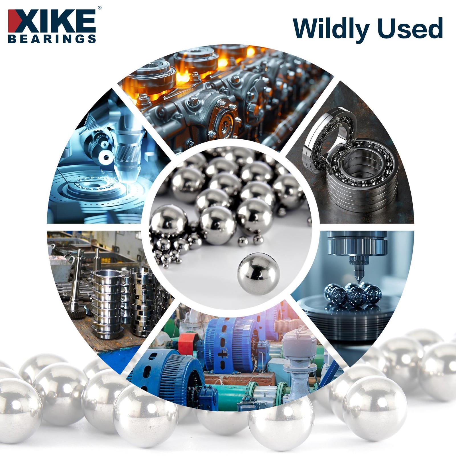 XIKE 200PCS 5.5mm S304 Stainless Steel Precision Bearing Balls