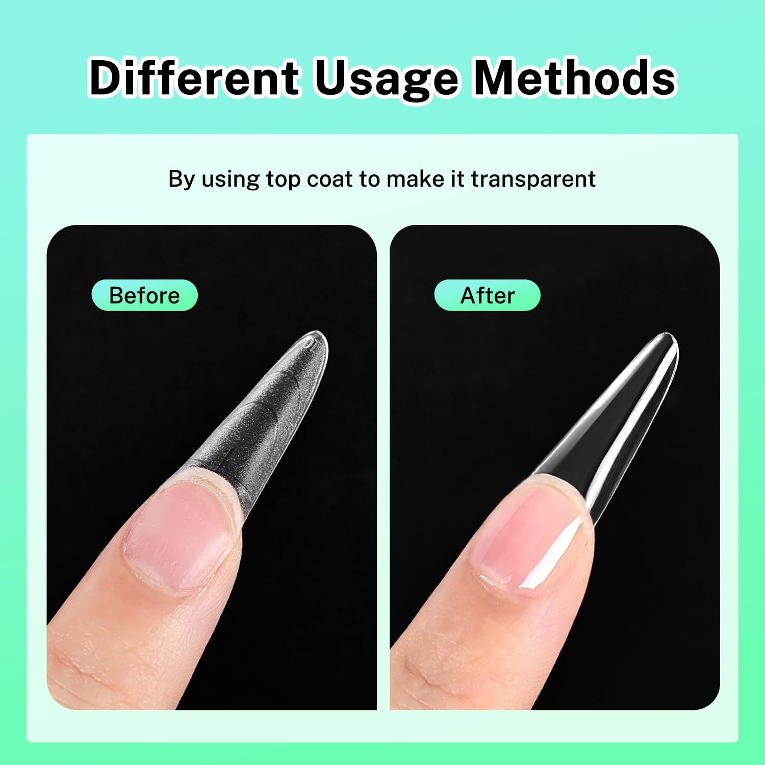 Medium Oval Fake Press on Nails Pre-Shape Round Gel for Half Cover Acrylic Ro…