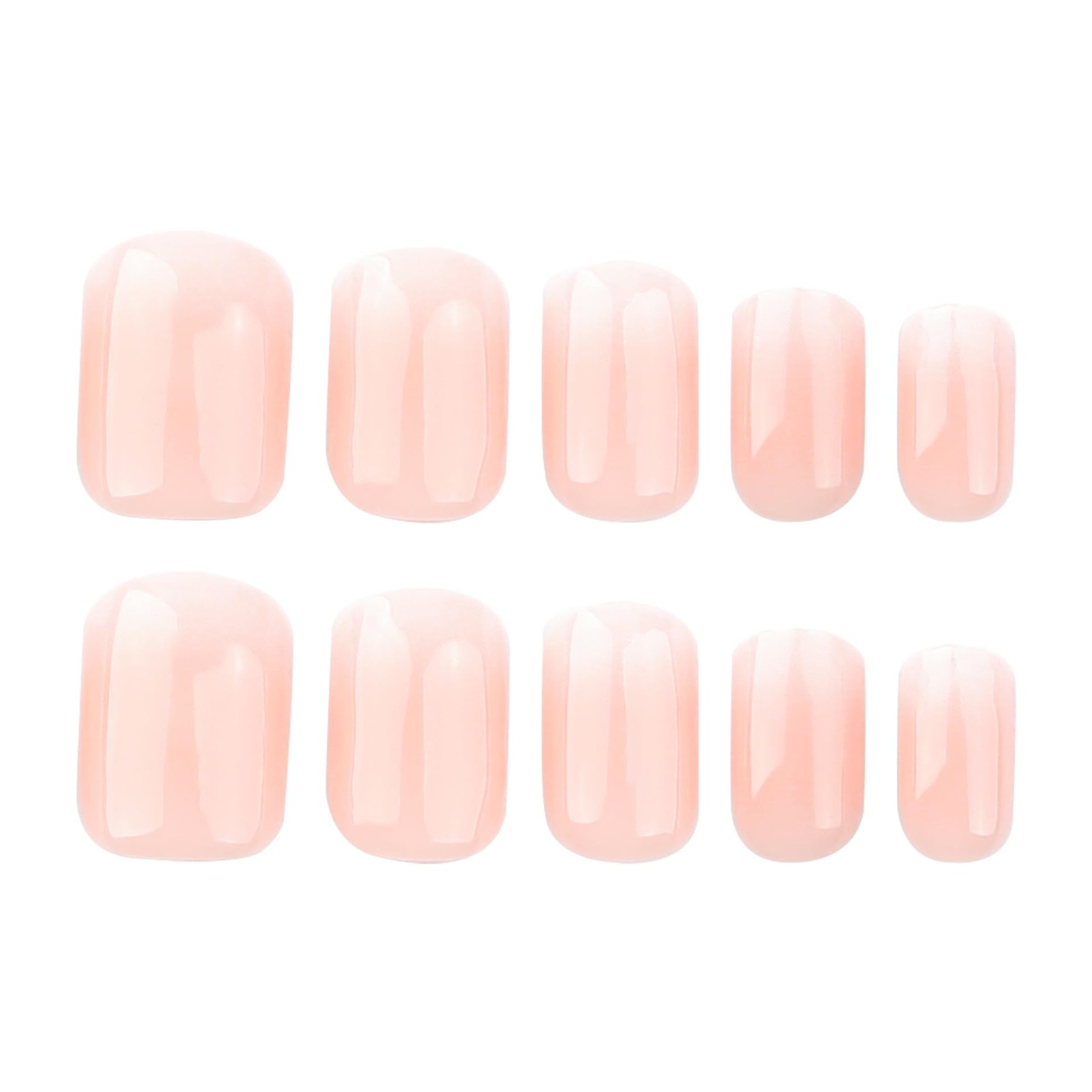 Pink Ombre Press On Nails Extra Short Square, French Tip Designer Fake Nails …