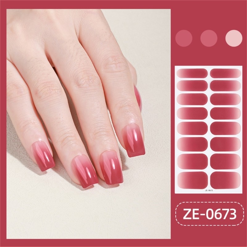 Waterproof Gels Nail Strips Nails Polish Stickers Cats Eye Nails Polish Wraps