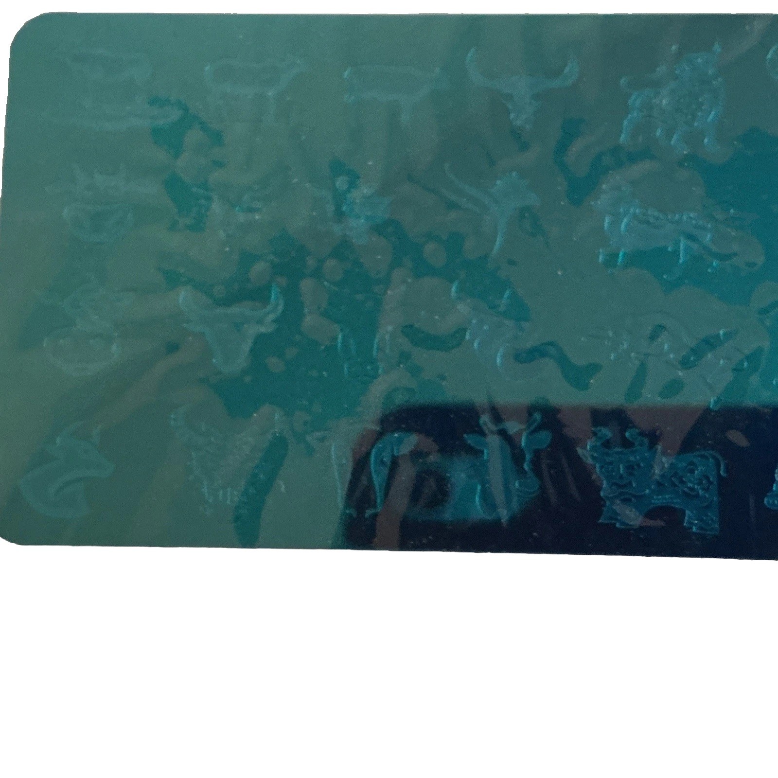 Animal Nail Art Stamping Plate Metal Template Blue Cows /bulls