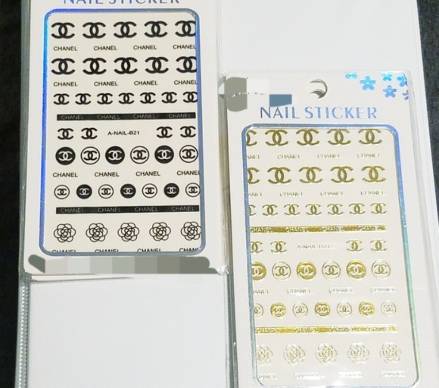 NWT NAIL ART DESIGN SELF-SEAL STICKERS SOLID BLACK N°41!