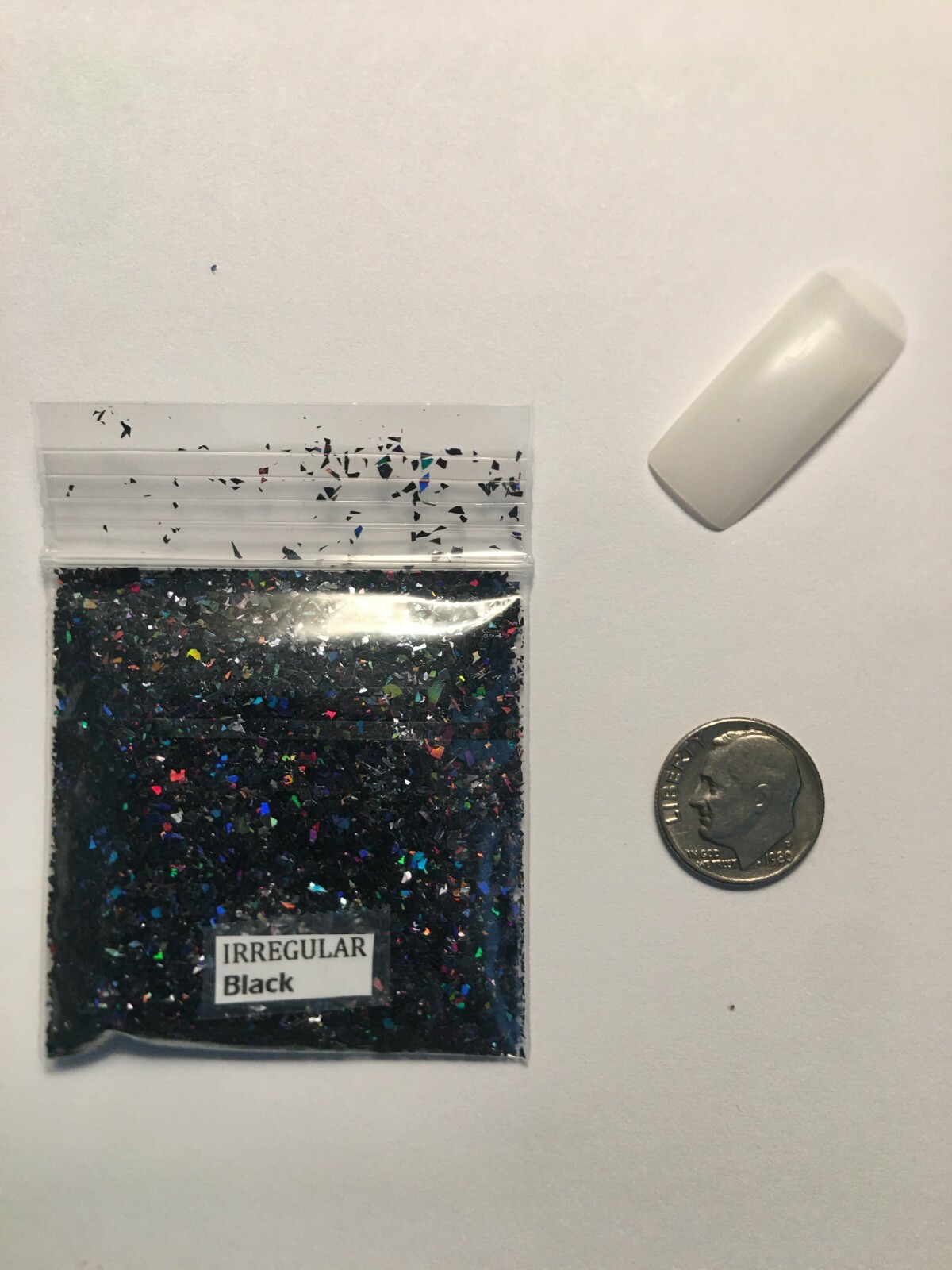 Solvent Resistant IRREGULAR shape Glitter (Black) Nail Art Face Crafts-1tsp-US
