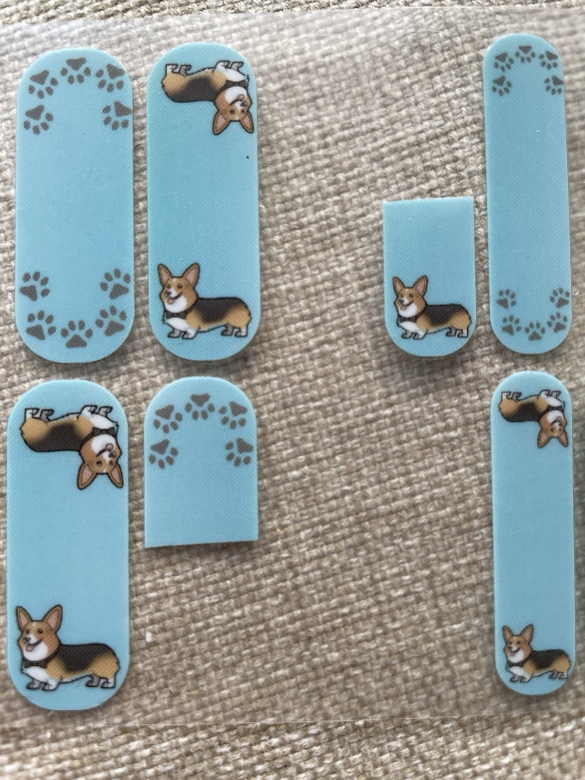 Custom ‘Dapper Corgis’ Jamberry Nail Wraps Unique 1/2 Sheet Dogs
