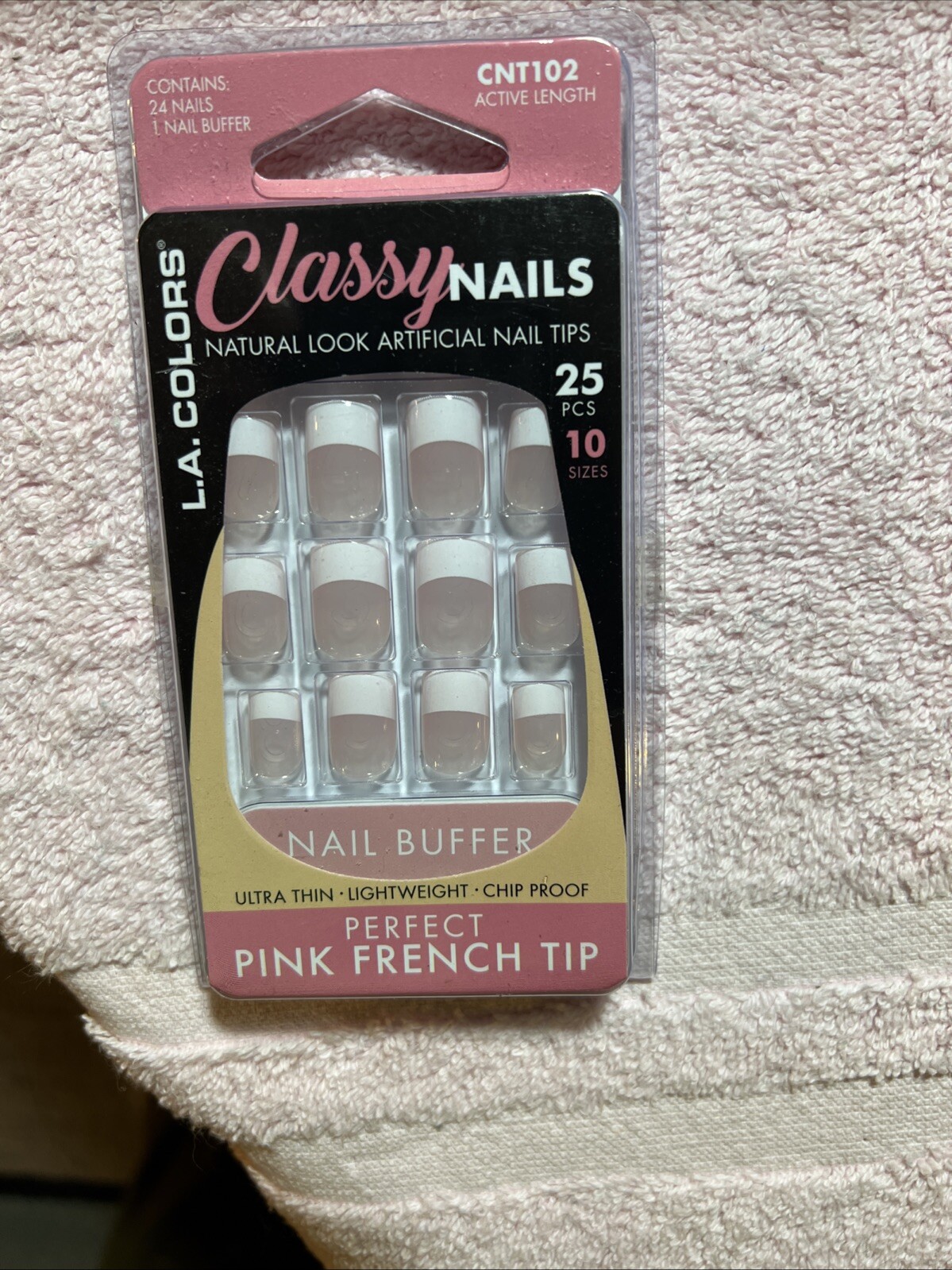 LA Colors Nail tips Mauvey Half Moon ultra thin CNT102 Active Length