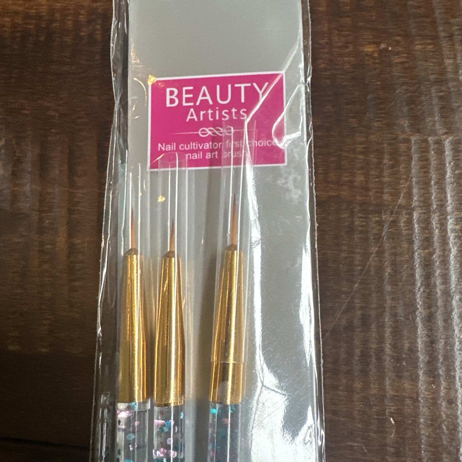 Beauty Artists 3 Piece Nail Art Brush Set, Assorted Sizes