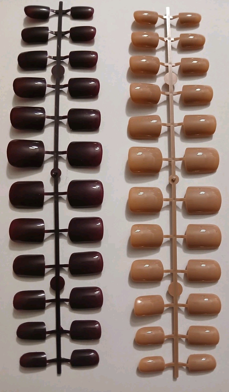 2 New Sets of 24 Press-On Nails Size Short Square Round Glossy