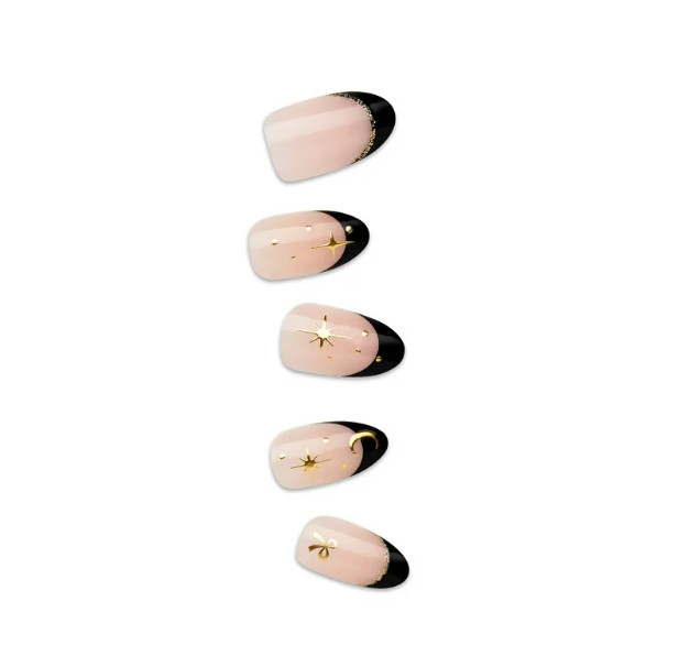 Kiss imPRESS Holiday No Glue Manicure Press-On Nails Feast Mode Medium Almond