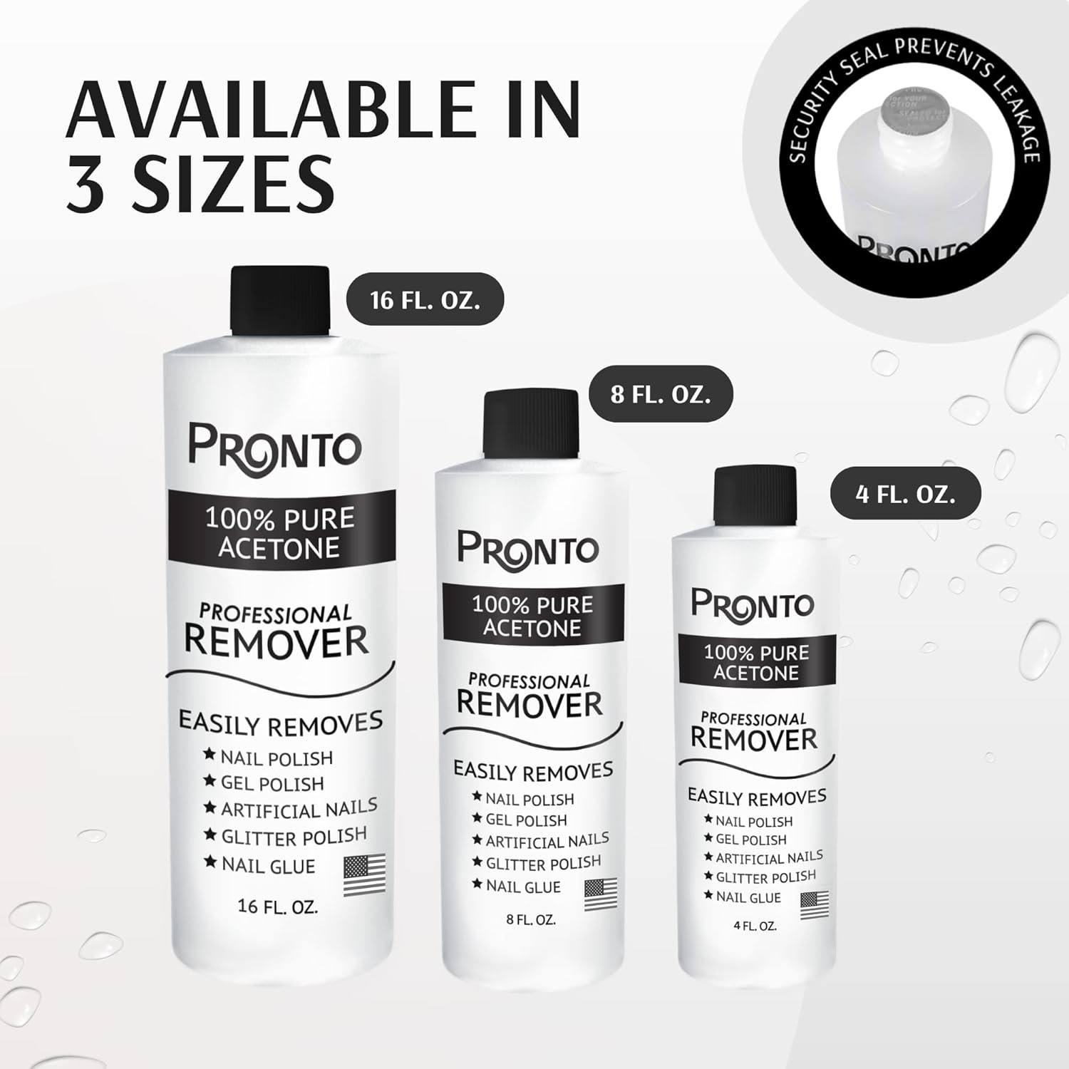 Pronto 100% Acetone Gel Nail Polish Remover – 8 Fl Oz (Pack of 1)