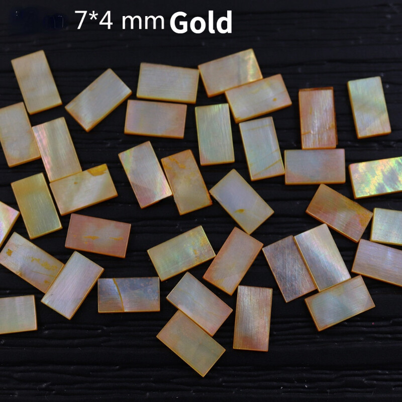 10pcs 7 4mm Mini Nature Abalone Shell Inlay Rectangle Craft Nail Art Jewelry