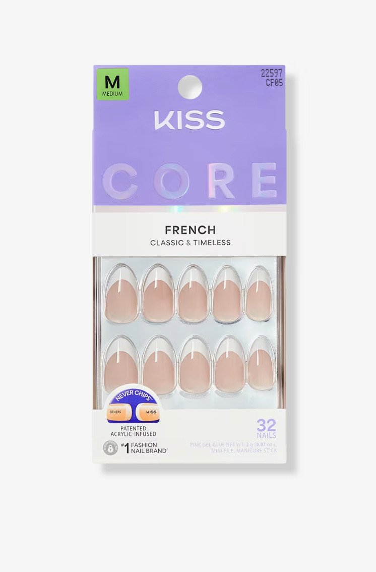 Kiss CORE French Press On Nails French Classic & Timeless 32 nails Curiosity NEW