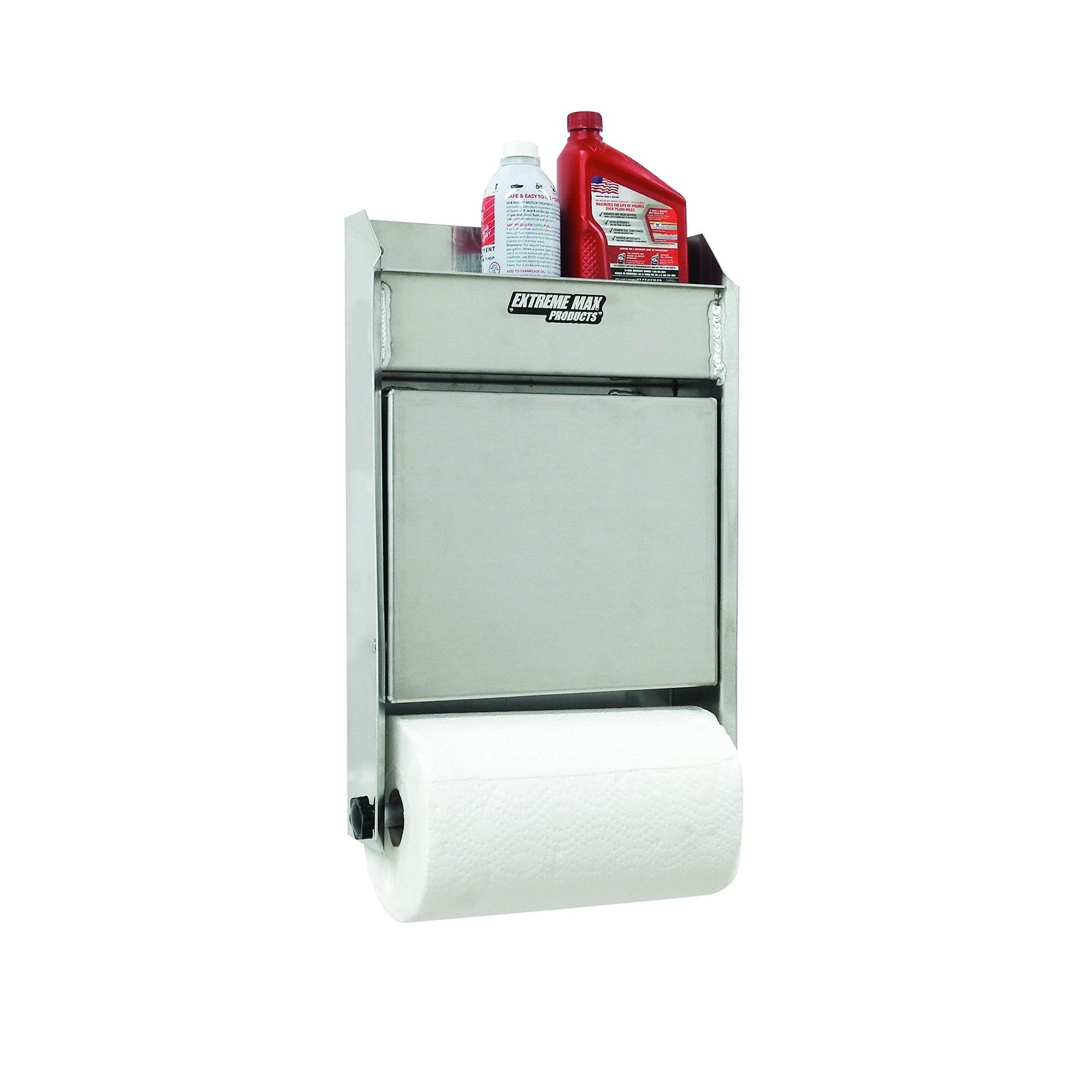 Extreme Max 5001.6053 Junior Aluminum Work Station Storage Cabinet Flip-Out W…