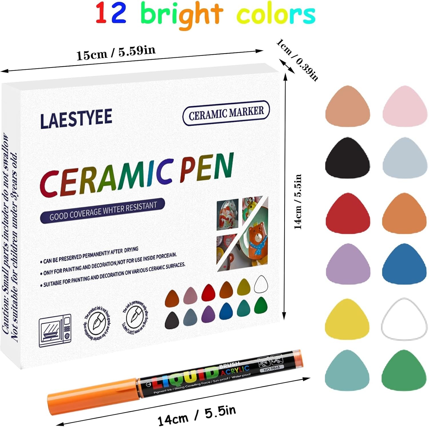 White Acrylic Paint Pens Permanent Markers for Ro Canvas Wood Glass