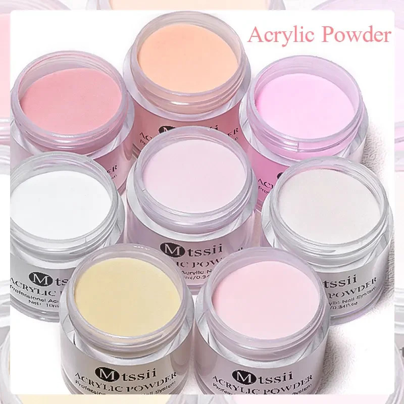 8pc MTSSII Acrylic Powder Nail System Set Clear Nude Pink Monomer Liquid Set Wit