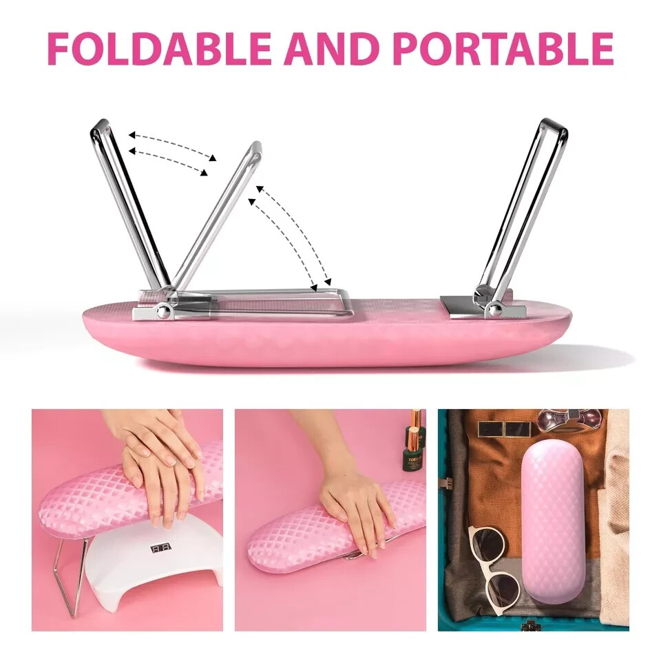 Nail Arm Rest Microfiber Leather Manicure Hand Pillow Professional Nail Rest Cu