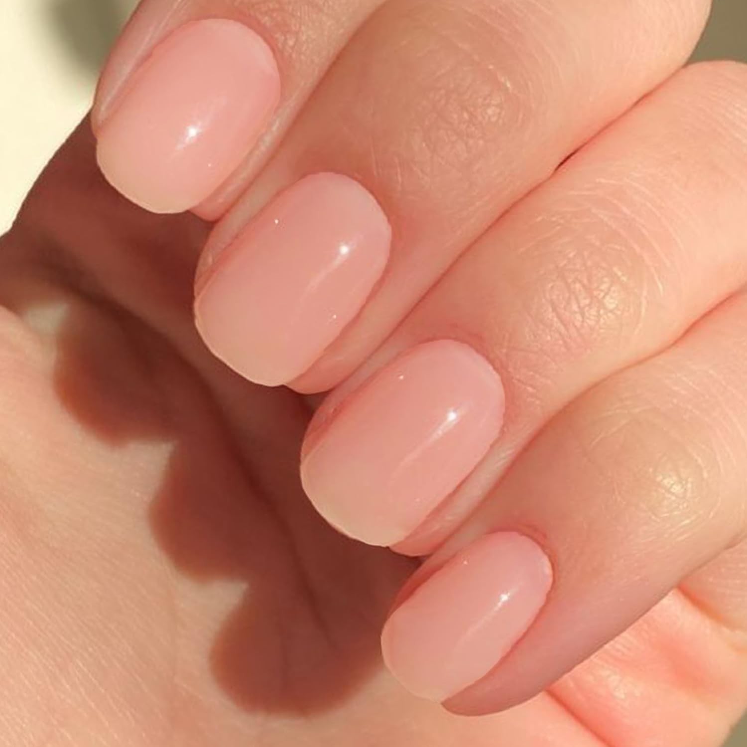 GLAMERMAID Nude Pink Press on Nails Short, 24 Count (Pack of 1), Aurora