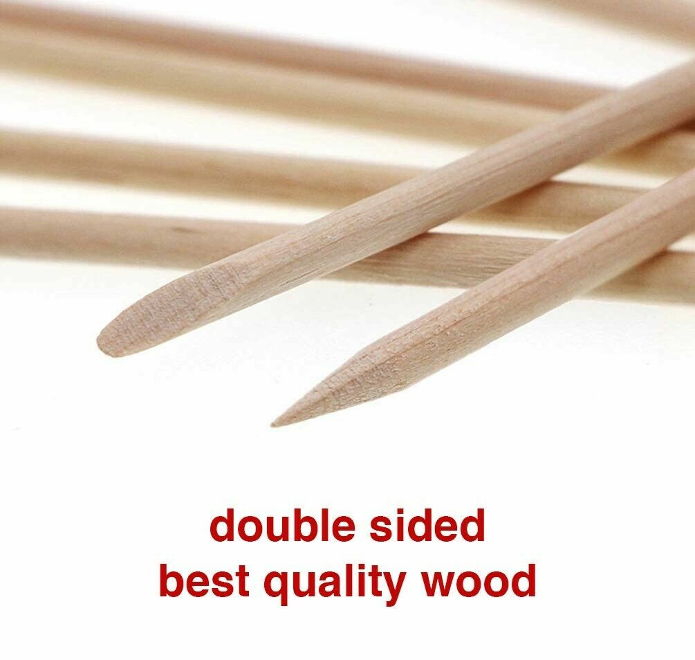 Nail Art Wooden Cuticle Pusher Sticks 100PCS A SET Manicure Pedicure Eco Tools