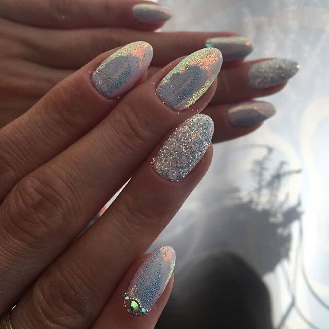 CINDERELLA PIXEL EFFECT NAIL ART GLITTER IRIDESCENT SEQUINS Unicorn POWDER MP008