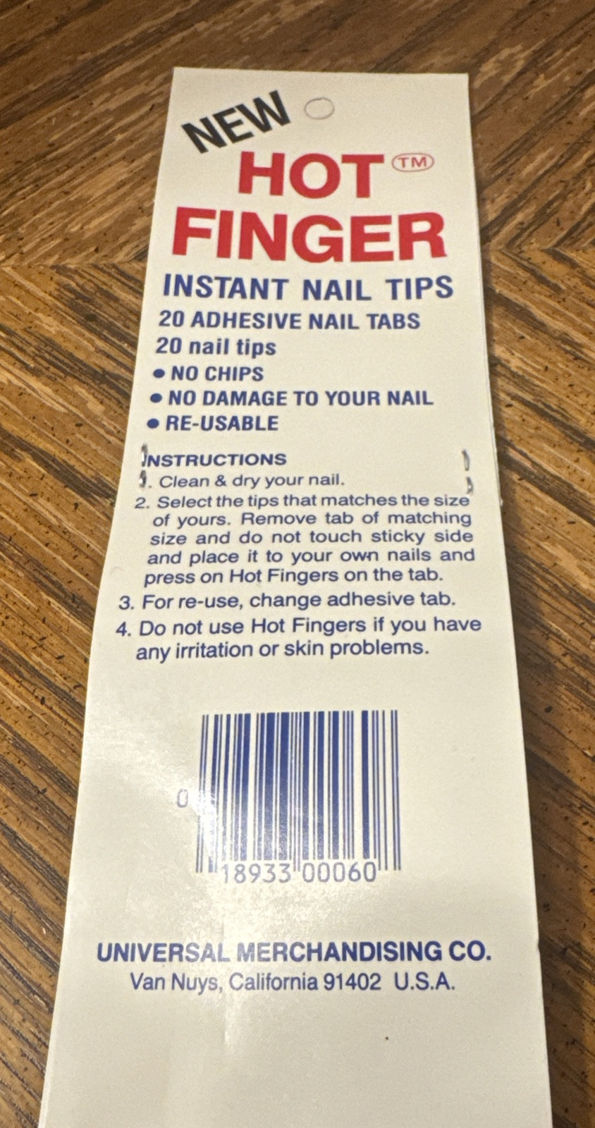 Hot Finger Instant Nail Tips, Red, Made In USA