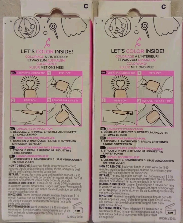 2 Kiss Impress Kids Mini Glow in the Dark Press-on Nails Blue & Purple 90835/36