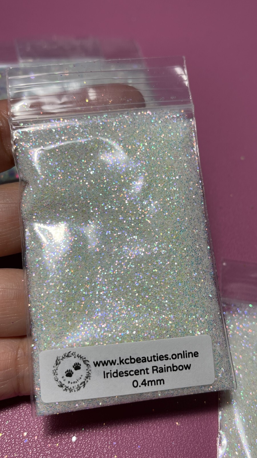 Iridescent White Rainbow 0.2MM Fine Glitter nail acrylic gel craft US Seller 5g