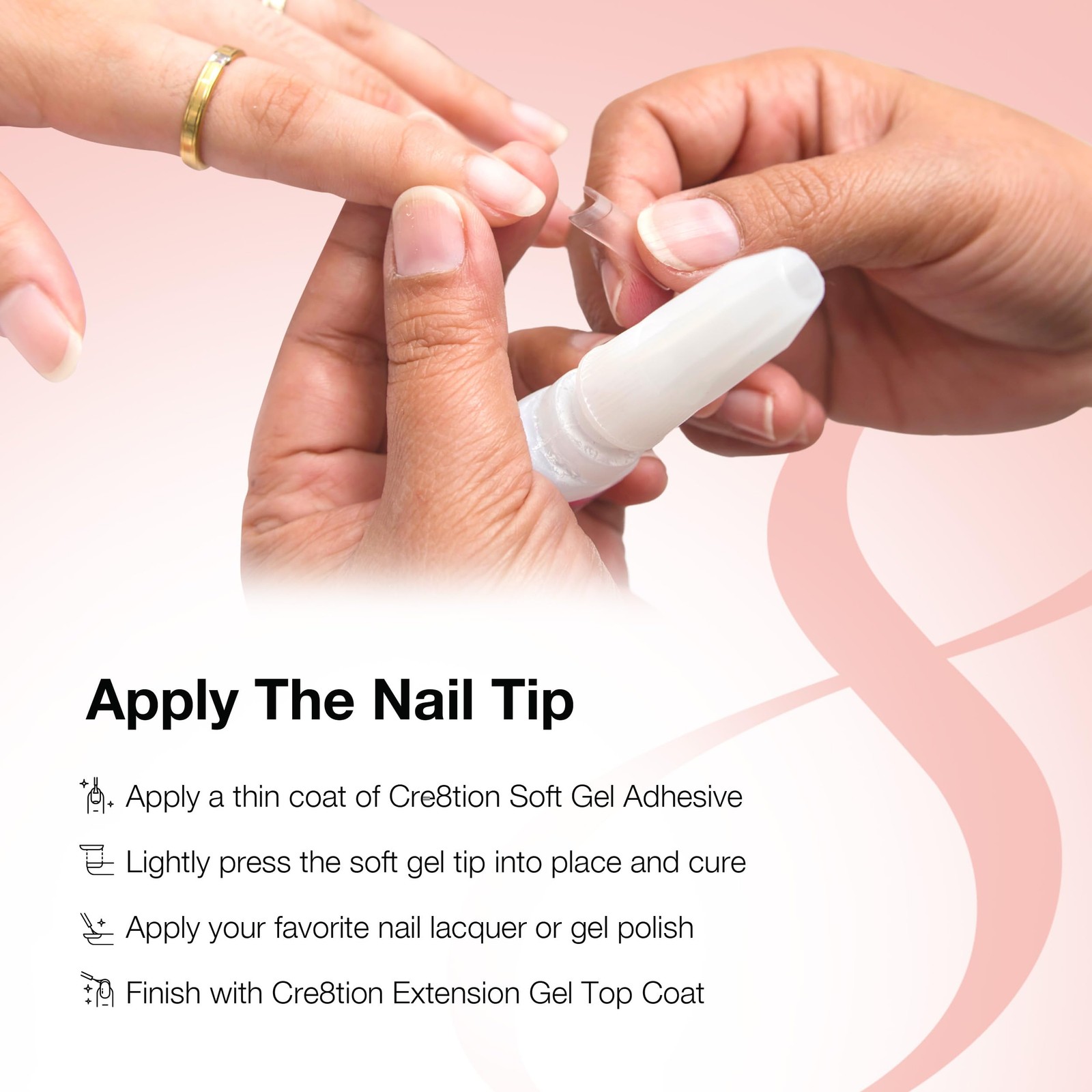 Cre8tion Soft Gel Nail Tips, Short Round Shape, 602 Tips in 14 Sizes (00-9) f…