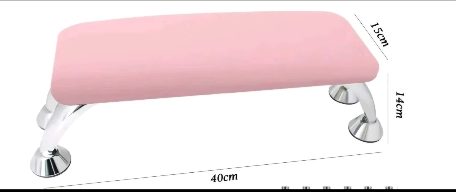 Nail Technology Big Arm Rest Pad Leather Manicure Hand Rest 100% Leather Pink