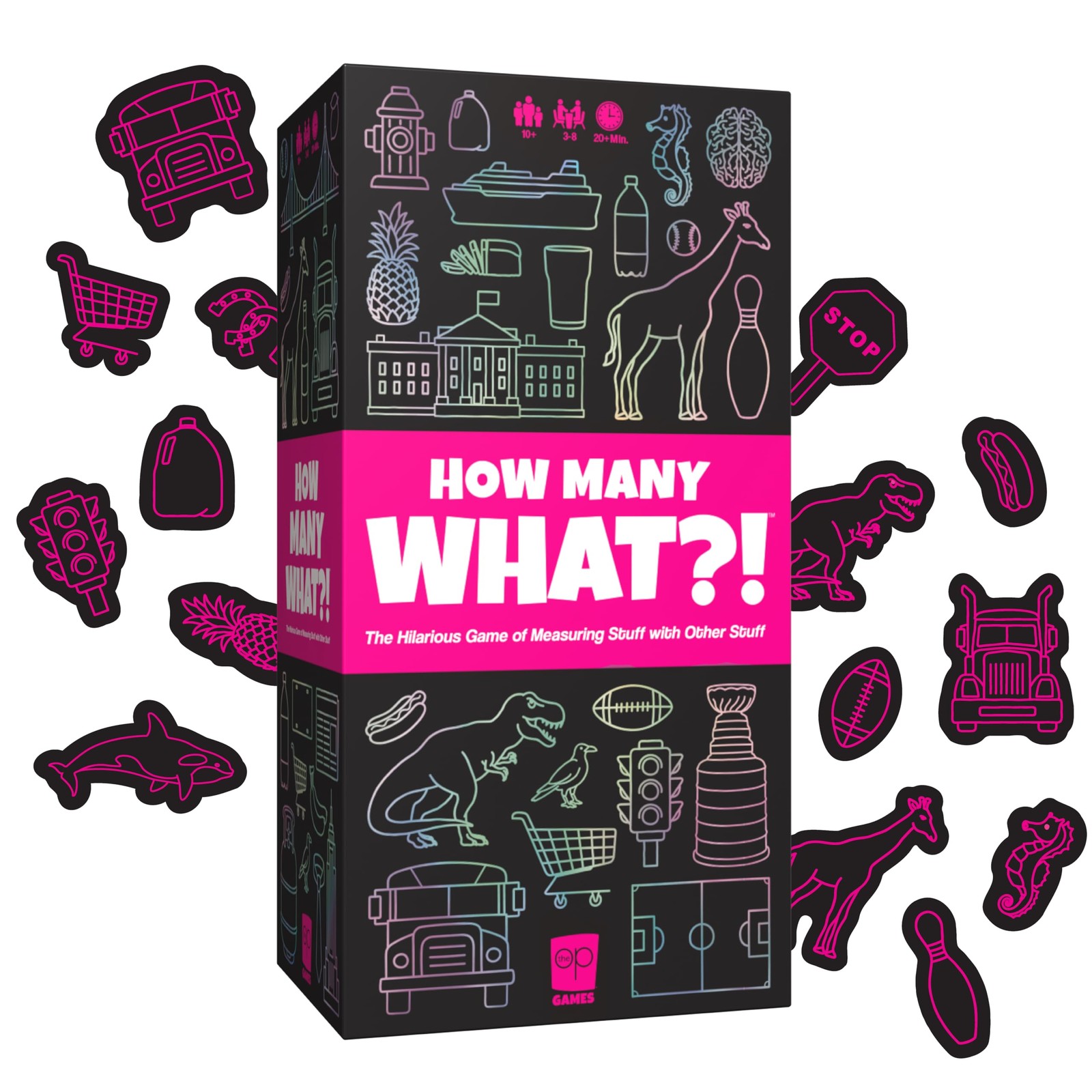 How Many What?! Board Game, Hilarious 4 inches x 8 x 0.1 inches, Pink