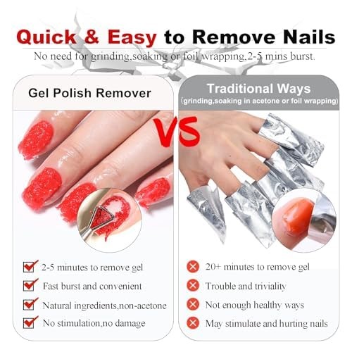 LOUINSTlC Gel 0.25 Fl Oz (Pack of 2), 2pcs Remover & Manicure Tools X4