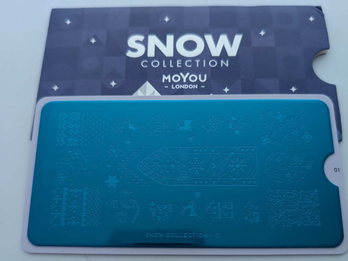Nail Stamping Plate MoYou London Snow 01 | Winter Snowflake Nail Art NEW