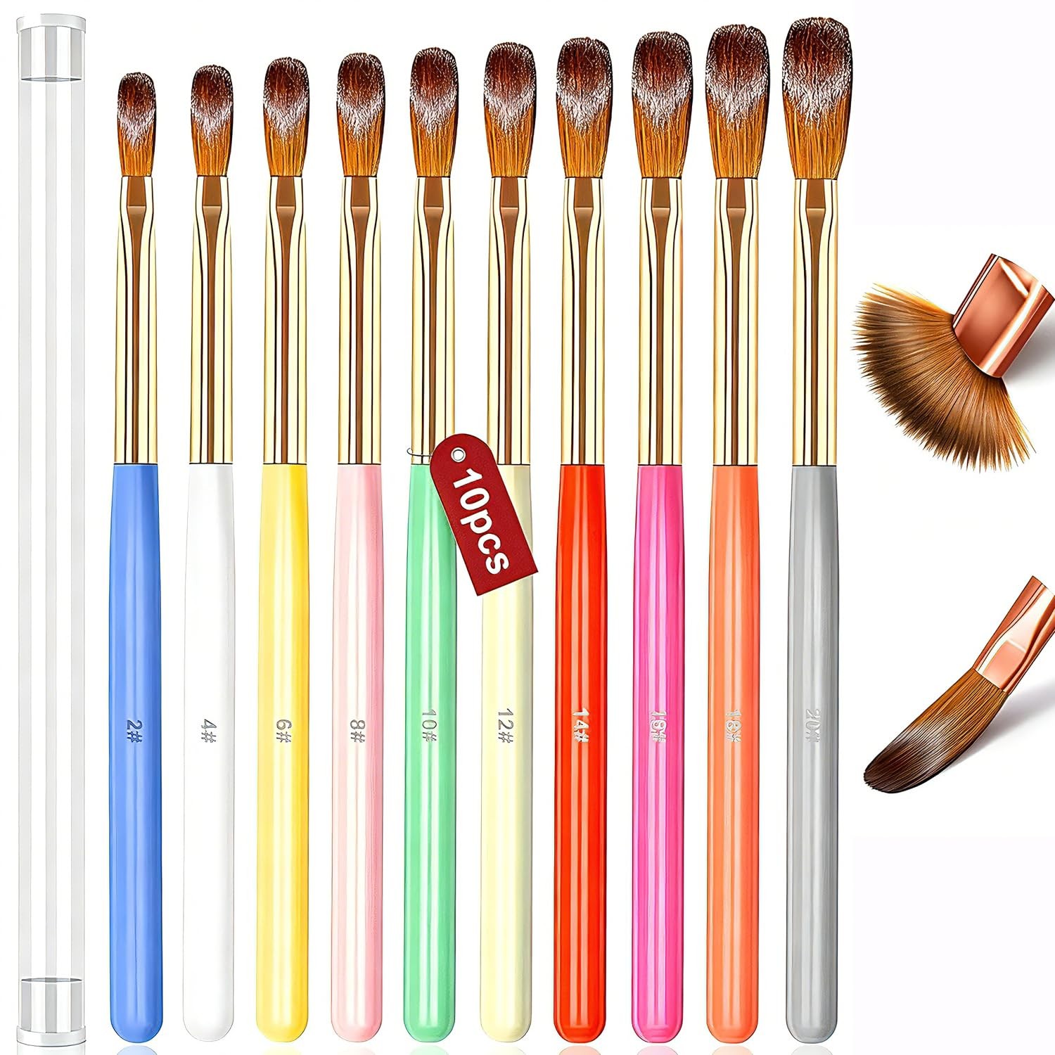 Nail Art Brushes Set,10pcs Nail Art Tool Set Nail Art Design Pen Painting Too…