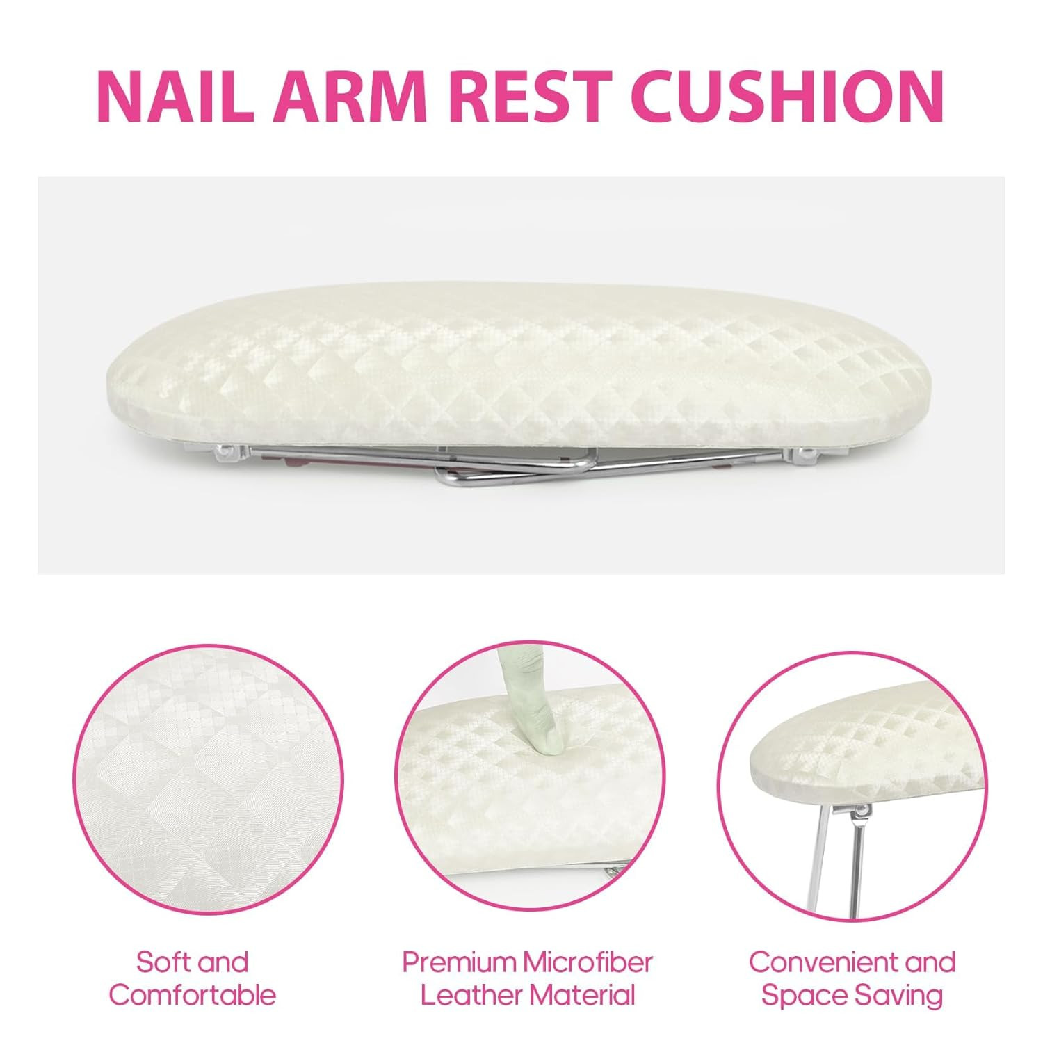 Nail Arm Rest Cushion, Nail Hand Cushion Microfiber Leather Manicure Hand Pillow