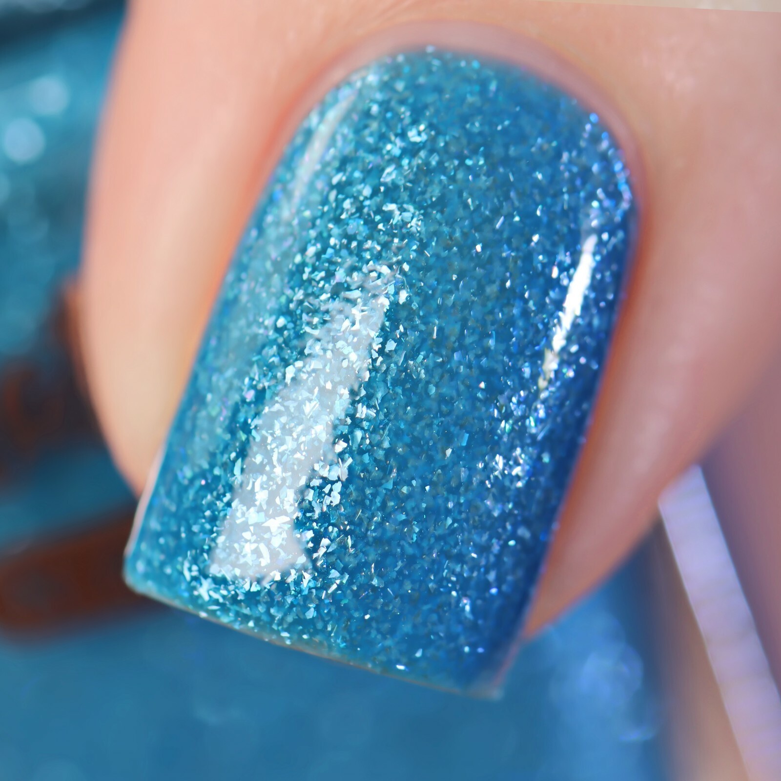 Slippery When Cold Regular Polish (Chrome Shimmery Blue), Polish for Nail Art