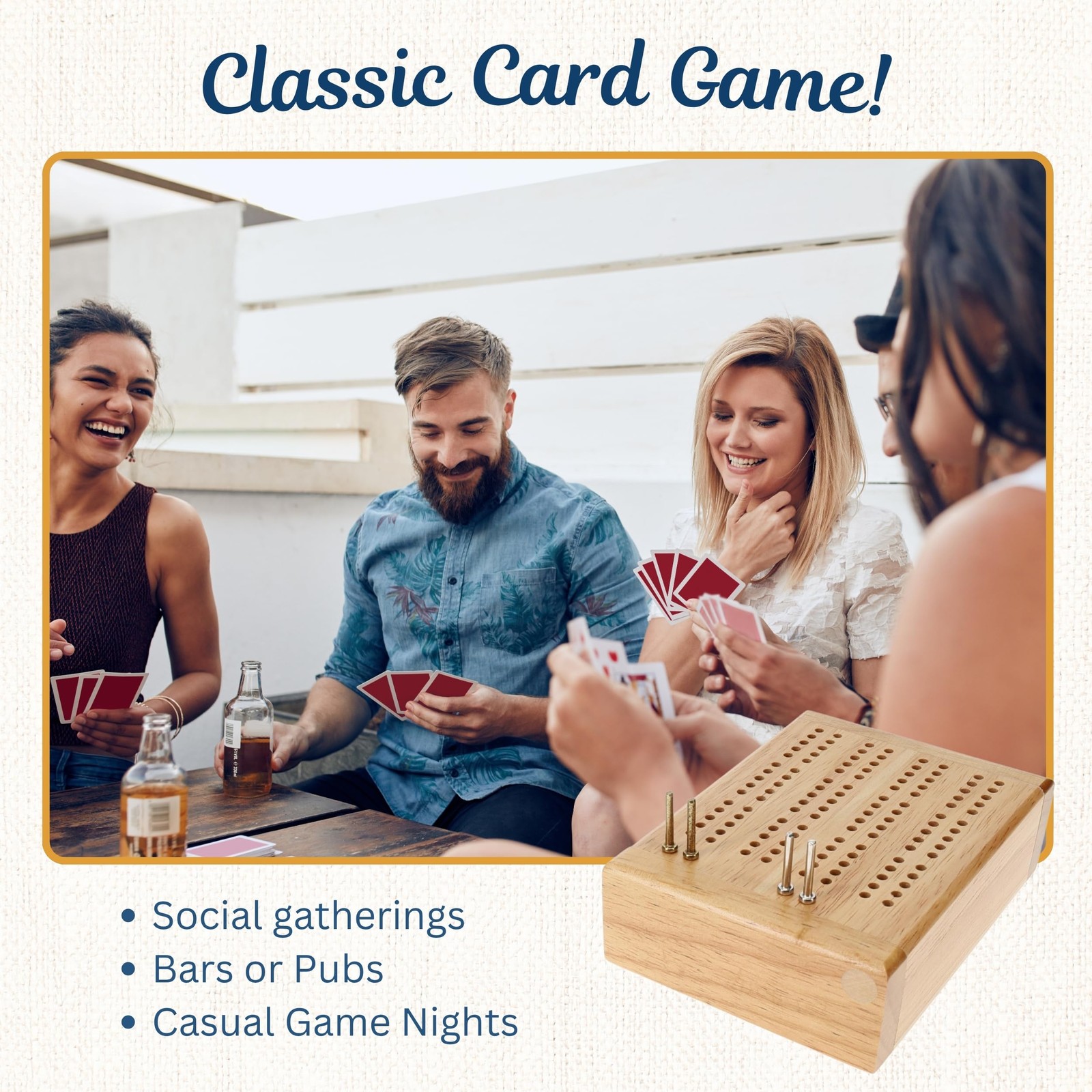 WE Games Travel Cribbage Board – Mini 2-Track 4.75 x 3.5 x 1.5 inches, Gold