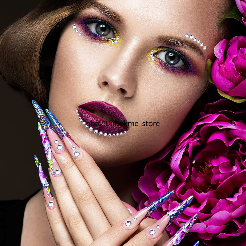 SS3-50 Crystal Clear & AB Flat Back Rhinestones Glass Beads Nail Art Craft Gems