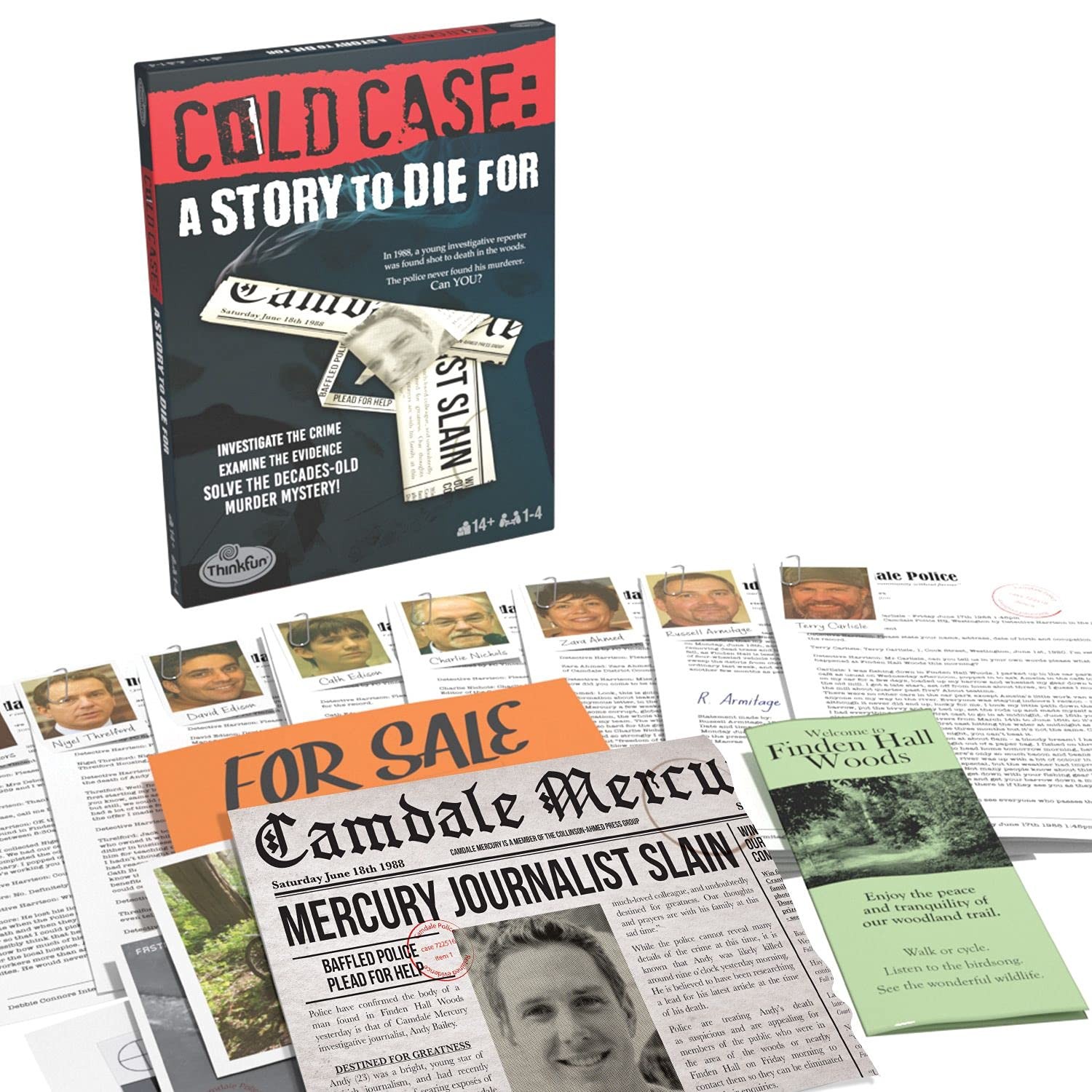 ThinkFun Cold Case: A Story to Die for – Interactive Compact, Multi-color