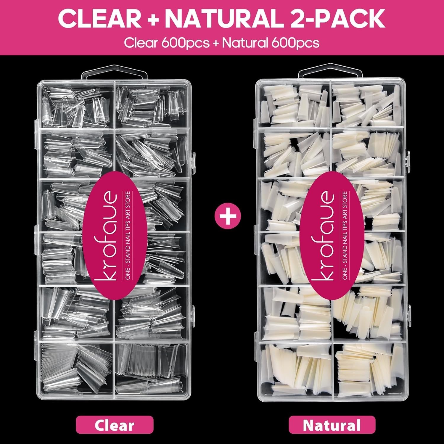 Professional Quality 1200PCS Half Cover Coffin Nail Tips for Beautiful Nails
