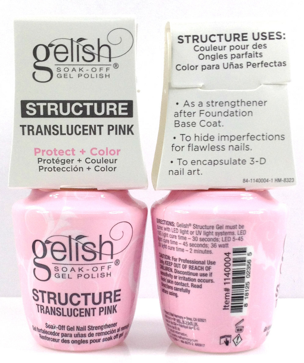 Harmony Gelish Soak-Off Gel – STRUCTURE GEL Translucent Pink 0.5oz/15ml