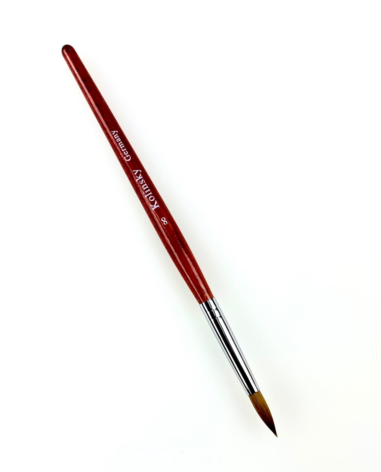 Kolinsky Acrylic Nail Brush Round Wood Handle #8