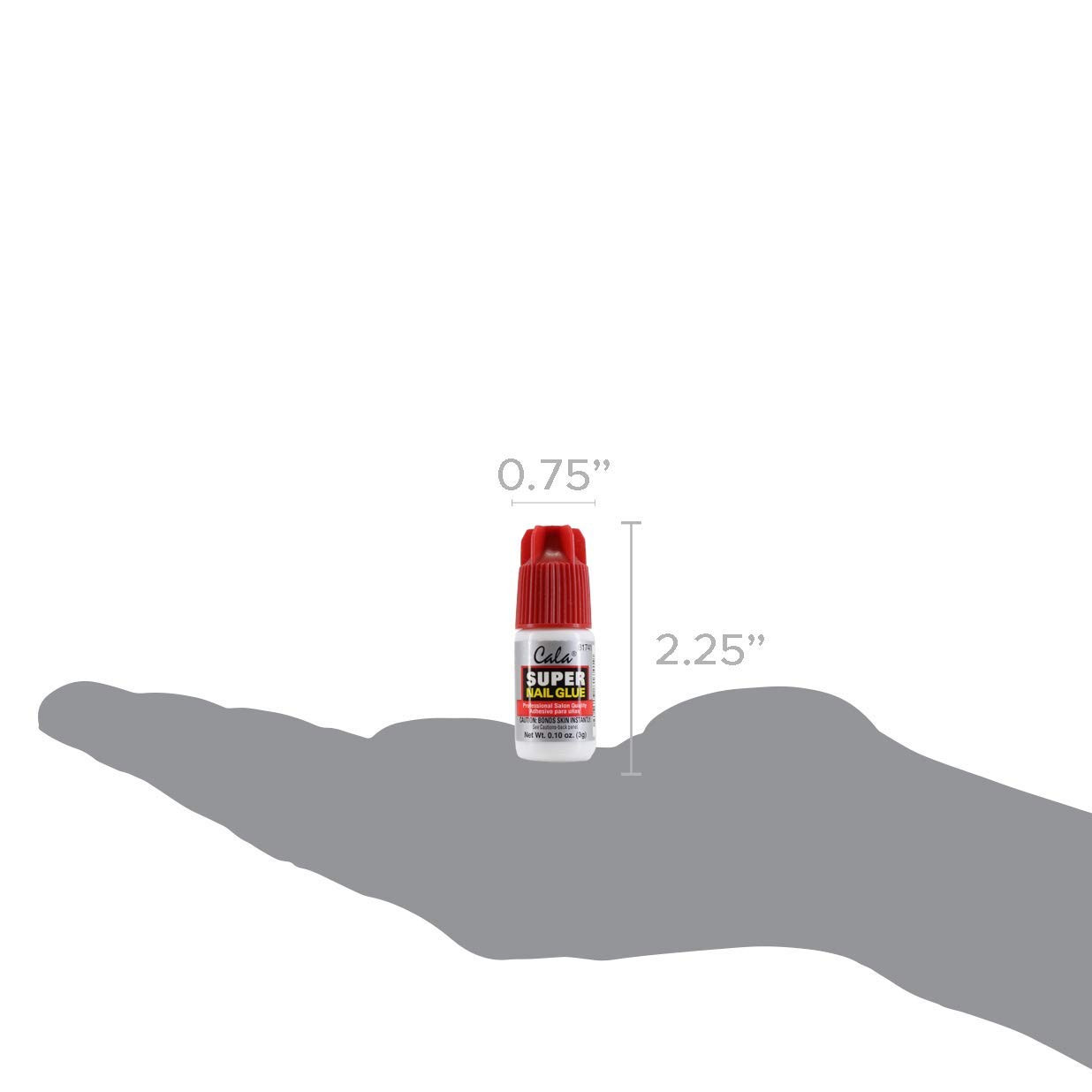 Cala Super Nail Glue 0.10 Oz Pack Of 3 Professional Acrylic Adhesive