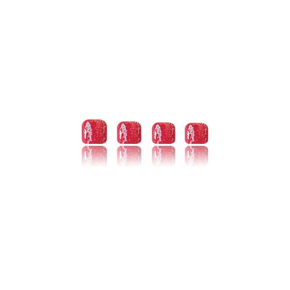 24Pcs 4th of July Press on Toenails Short 1 Fl Oz (Pack 1), Multicolor