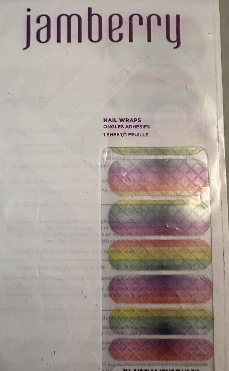 Jamberry Over The Rainbow Fishnet Pride Nail Wraps LGBTQ+ Rare And Retired!