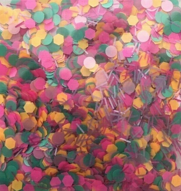 Metallic Pastel Pearlescent Confetti(Multi)3mmGlitter Nail Art Solvent Resistant