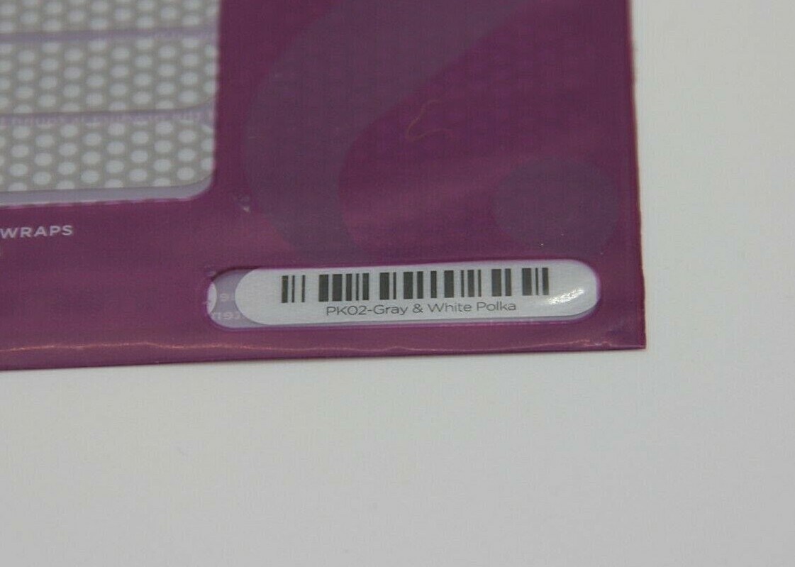Jamberry Nail Wraps (New, PK02-Gray & White Polka, 1 Full Sheet, Adhesive)