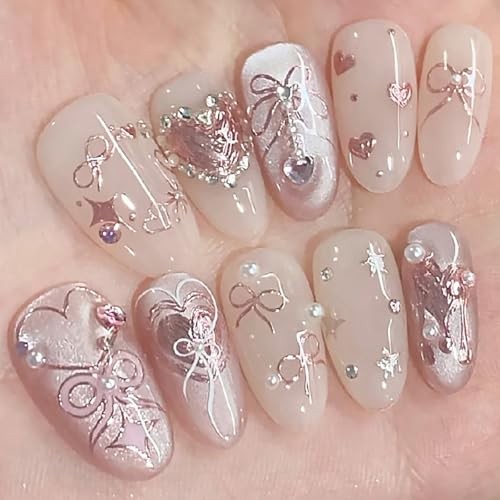 Valentine’s 5D Embossed Nail Art Stickers – Romantic Rose Gold & Pink Nail