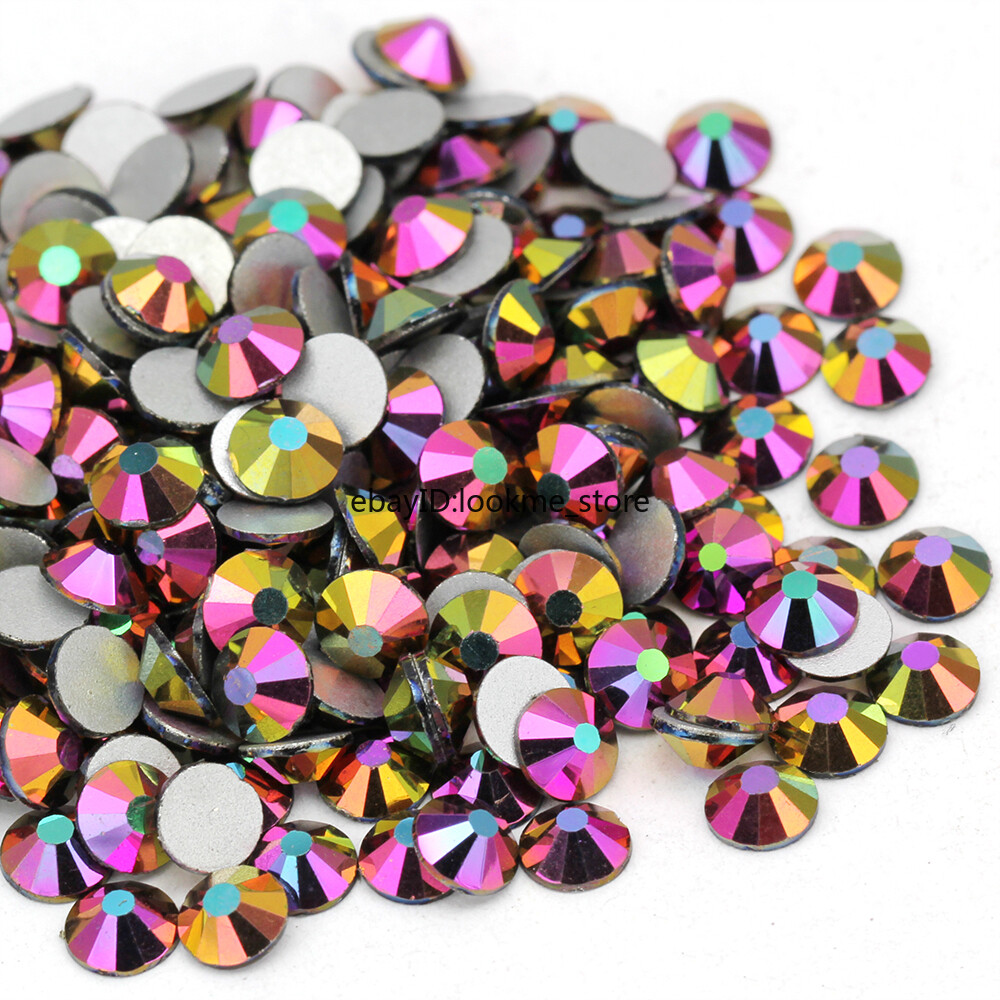 Metal Style Nail Art Rhinestones Flatback Crystal Gems Craft Decor Glass Beads