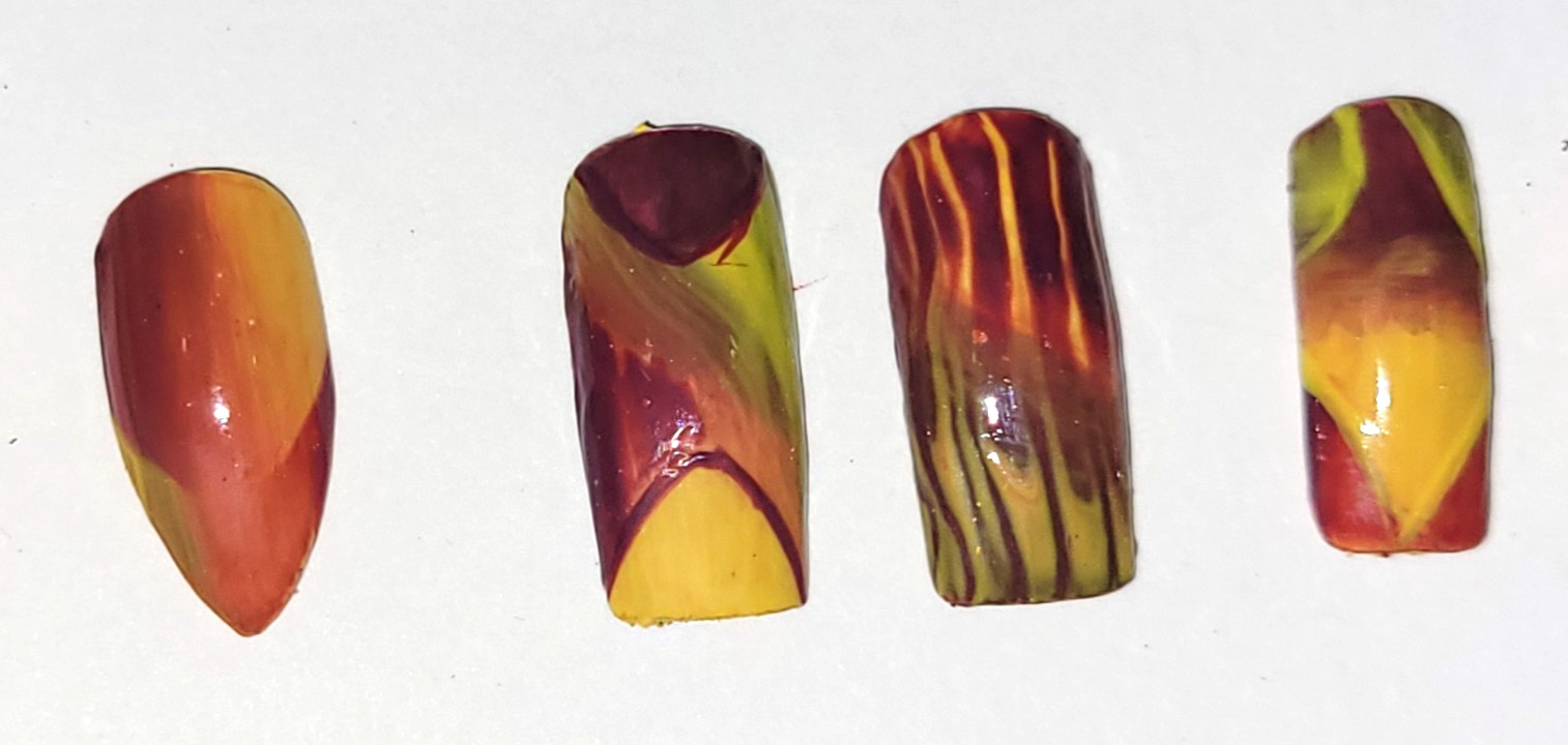 Presson nails |90s Vibes |violet & yellow |Medium size |reusable |Kawaii KFN✊