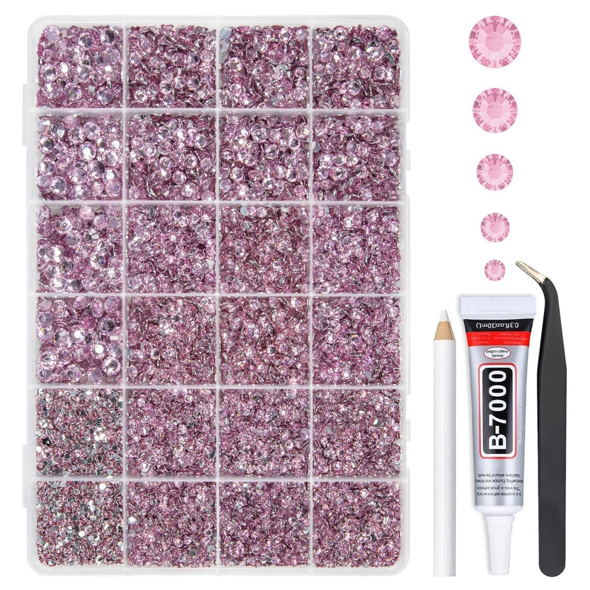 Pure White Flatback Pearls W B7000 Jewelry Glue for Bedazzling Crafting 3/4/5/6/