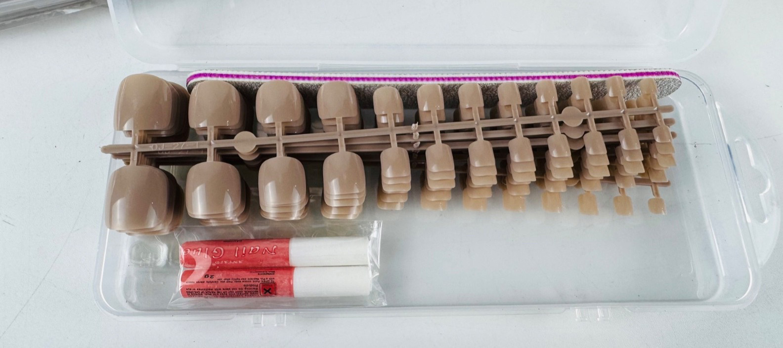 LoveOurHome 240pc Brown Nude Toe Nails Pedicure Tips 20 Pack